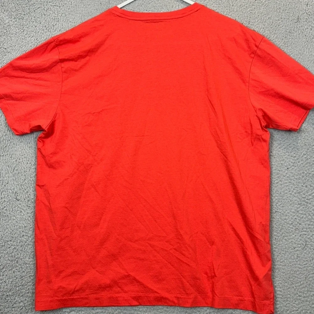 Polo Ralph Lauren T-Shirt Mens Large Red Pocket Tee Lime Green Pony Short Sleeve